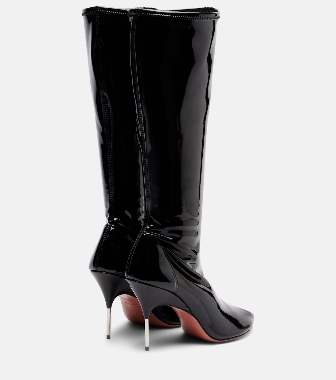Bruna 95 patent leather knee-high boots | Amina Muaddi