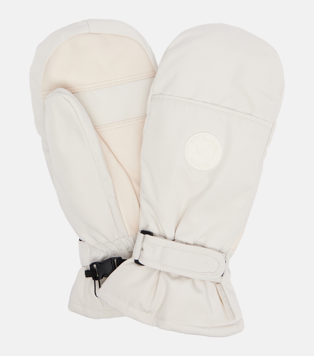 Leather-trimmed mittens | Yves Salomon