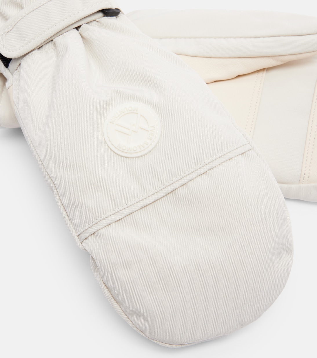 Leather-trimmed mittens | Yves Salomon