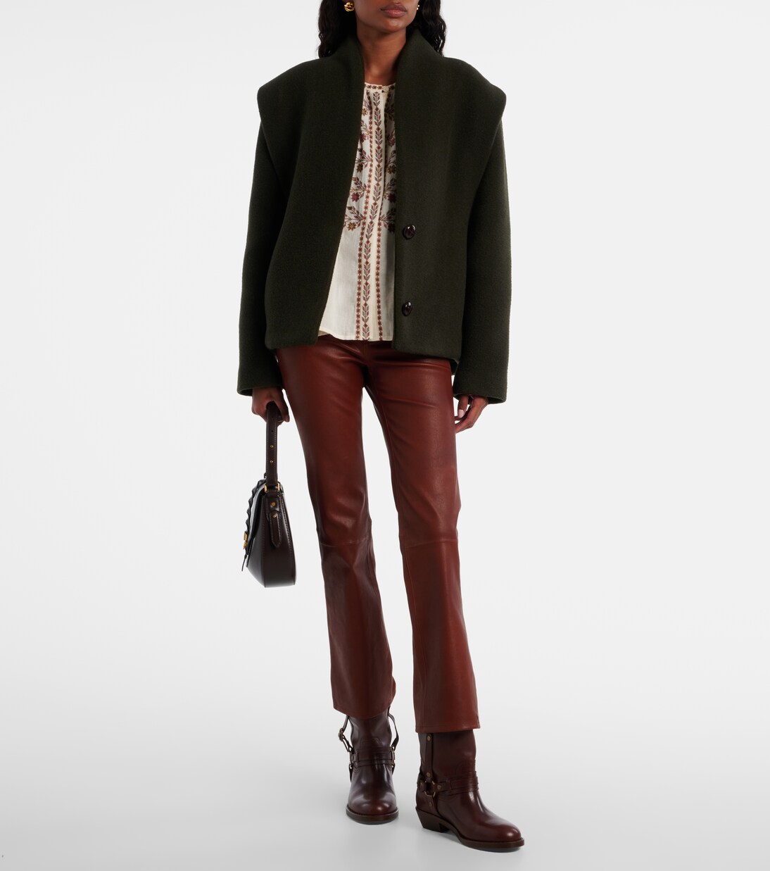 Hose Reboot Crop aus Leder | Frame