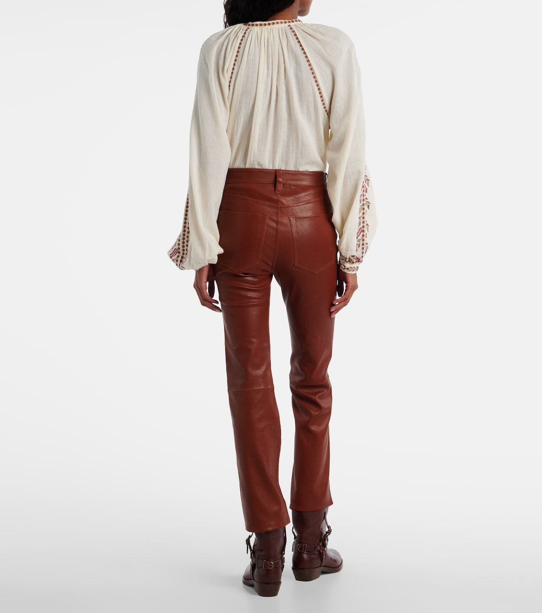 Hose Reboot Crop aus Leder | Frame