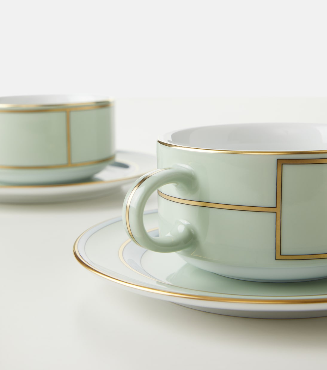 Set di 2 tazze da tè e piattini Diva in porcellana | Ginori 1735