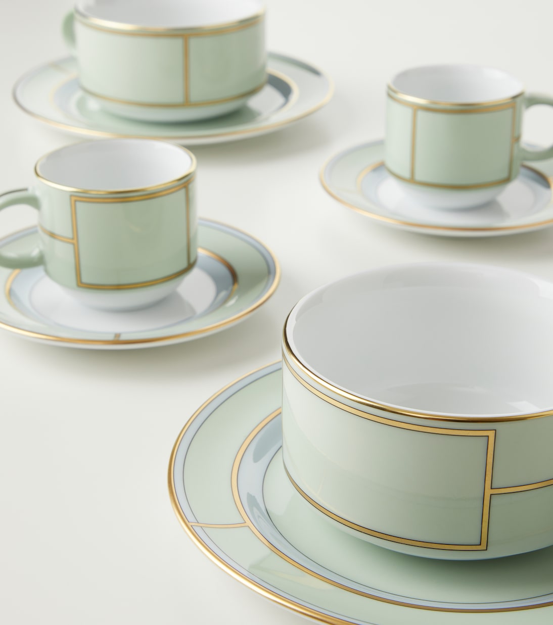 Set di 2 tazze da tè e piattini Diva in porcellana | Ginori 1735