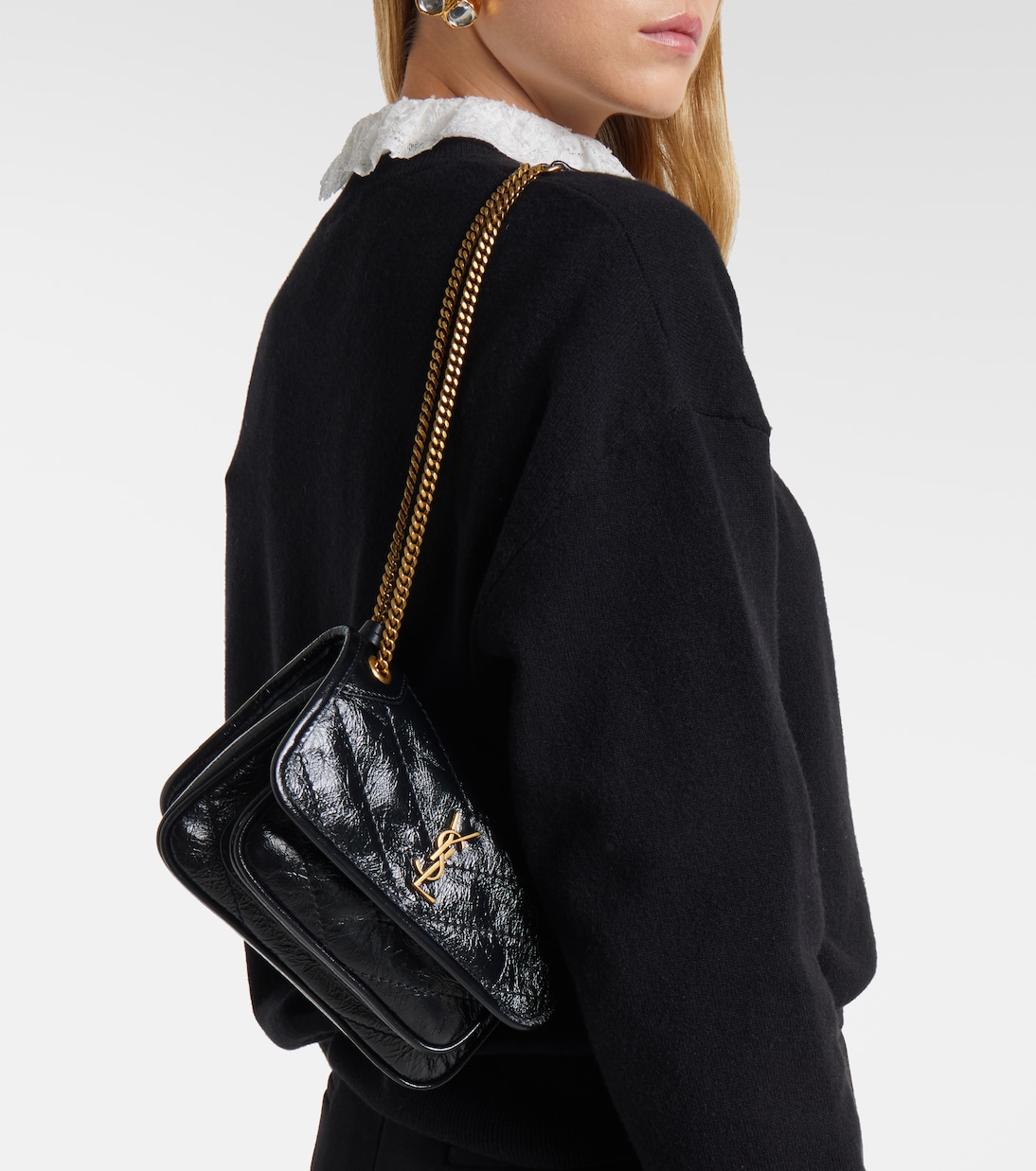 Schultertasche Niki Mini aus Leder | Saint Laurent