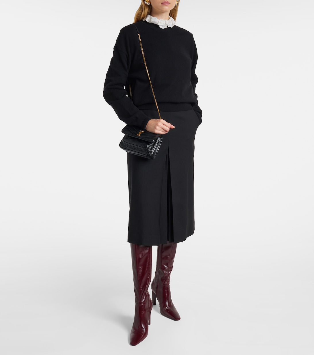 Schultertasche Niki Mini aus Leder | Saint Laurent