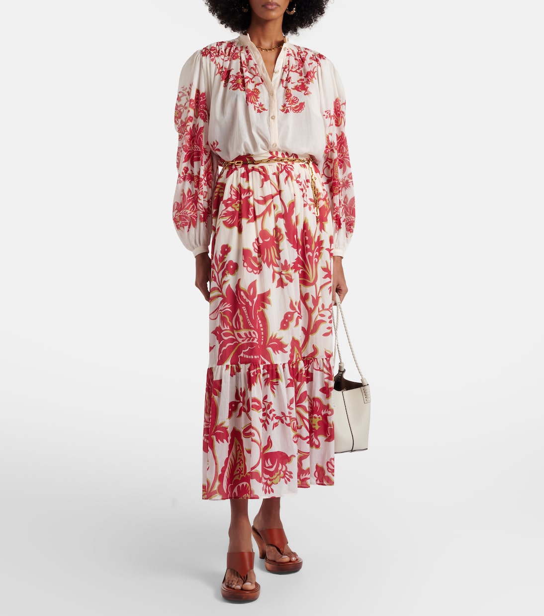 Blusa de gasa de algodón floral | Etro