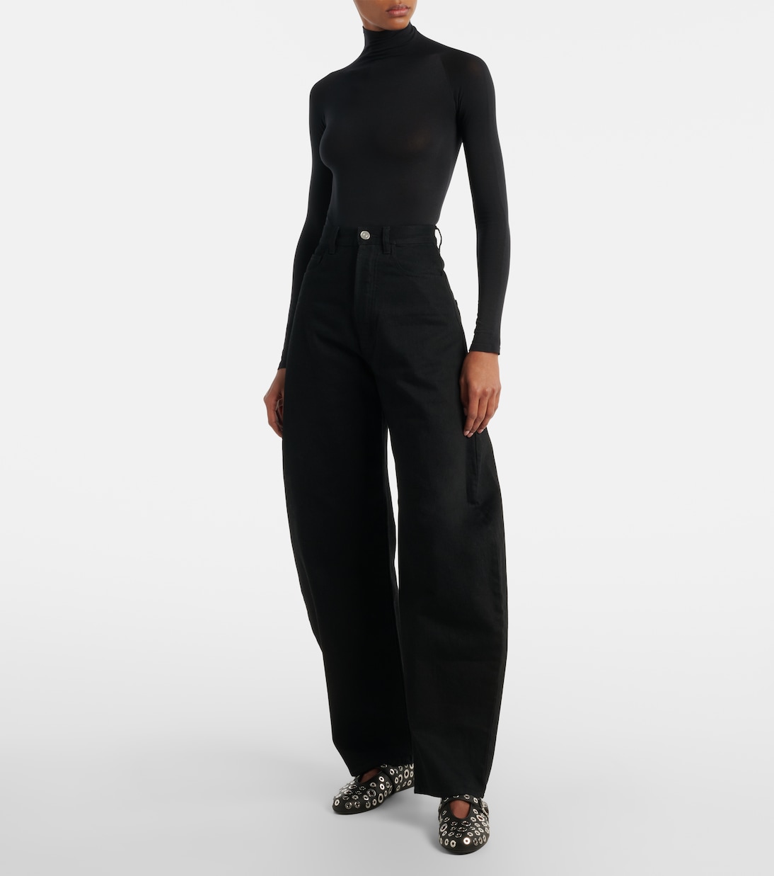 Verzierte Ballerinas aus Leder | Alaïa