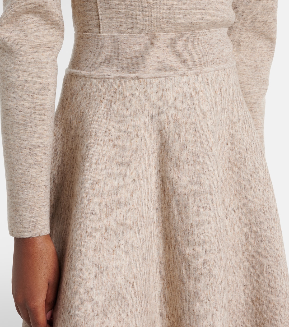 Gonna midi in cashmere, lana e lino | Loro Piana