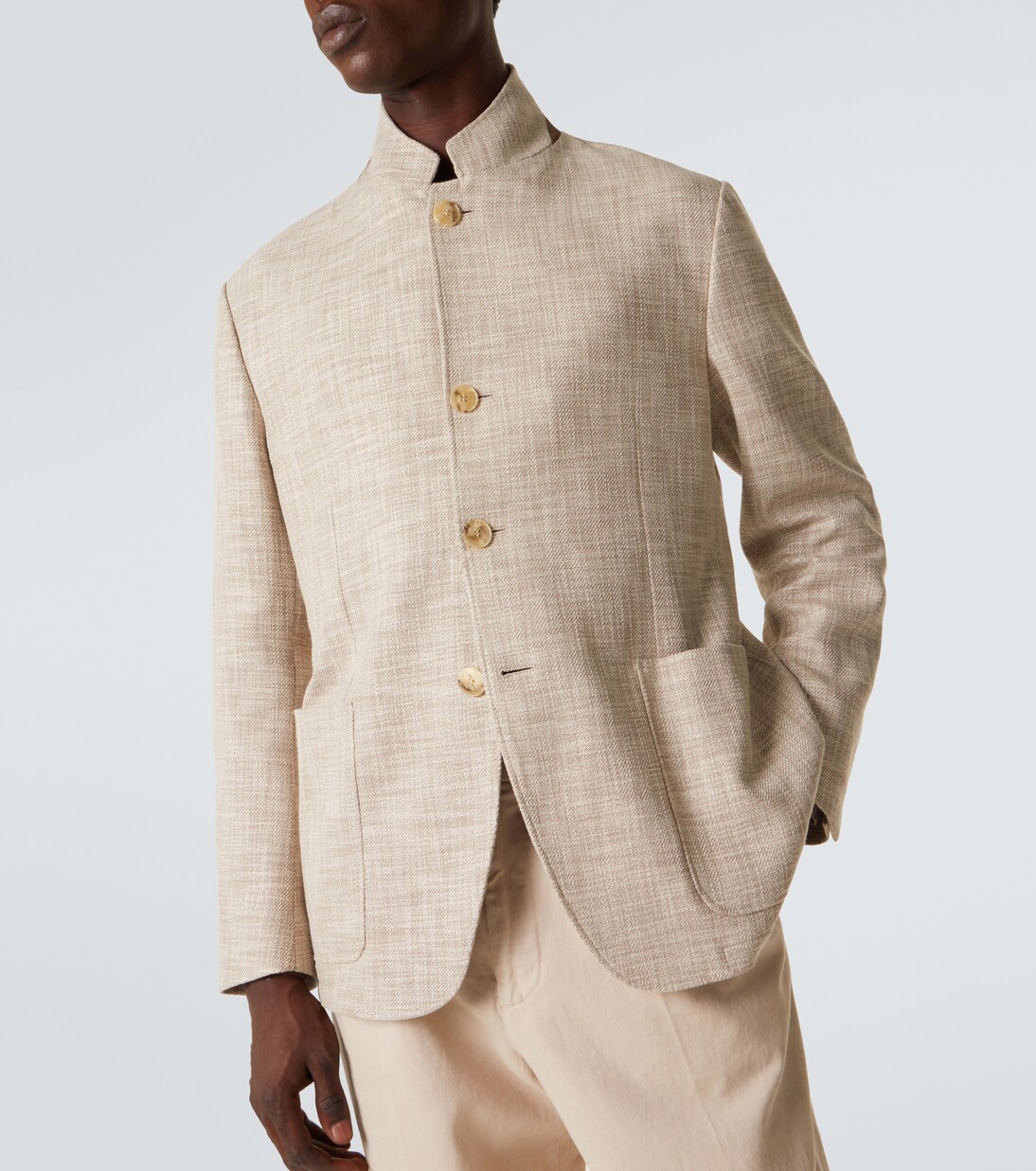 Cotton, wool, and silk blazer | Canali
