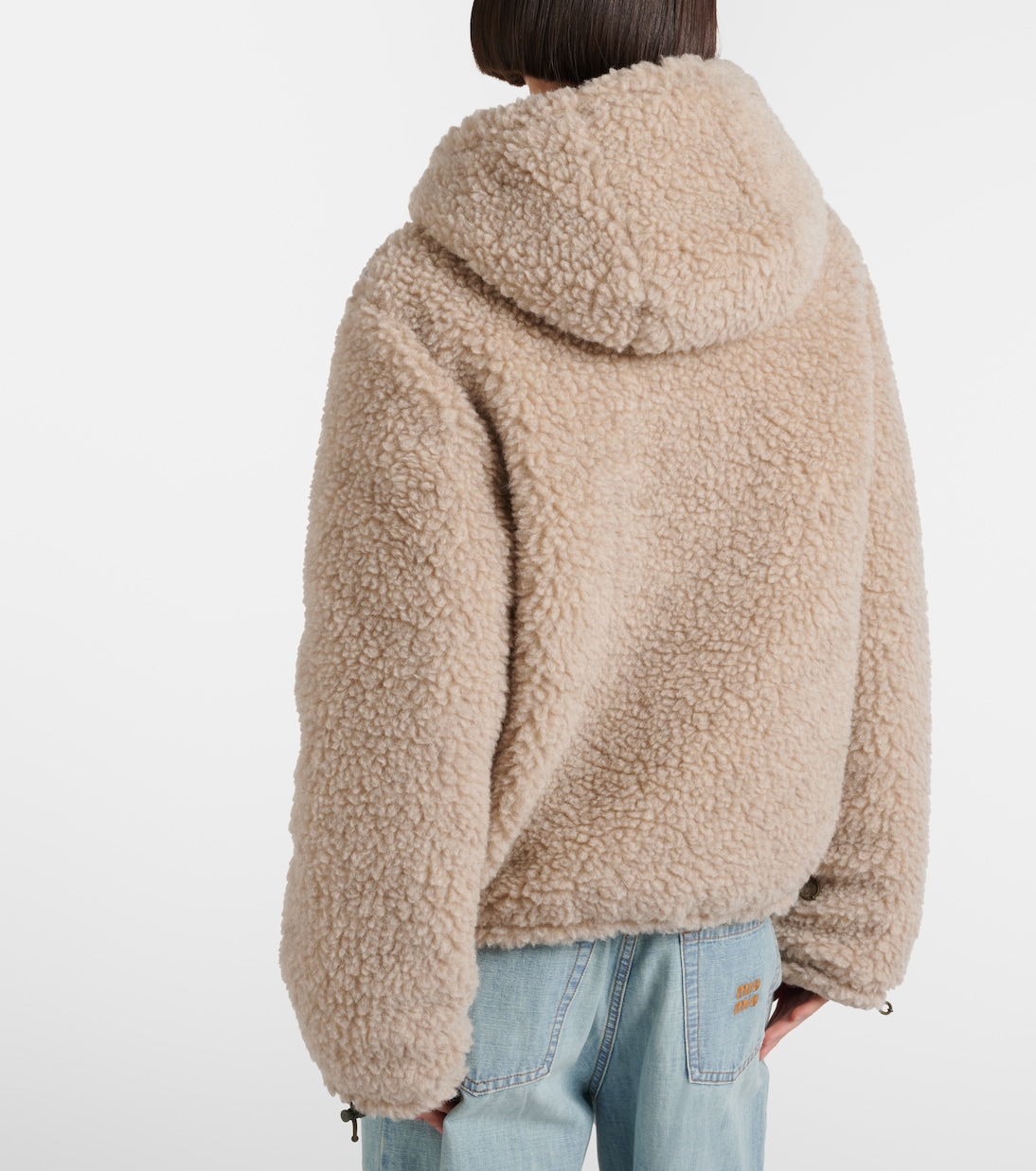 Daunenjacke aus Teddyfleece | Miu Miu