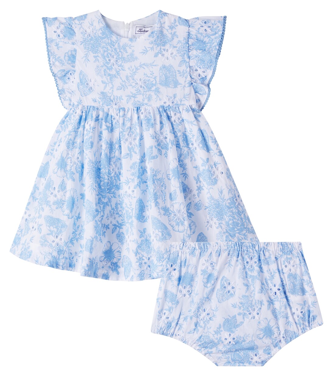 Bébé – Set robe et culotte bloomer en coton à fleurs | Tartine et Chocolat