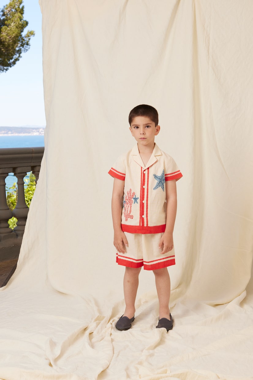 Set Palmer aus Hemd und Shorts | Bebe Organic