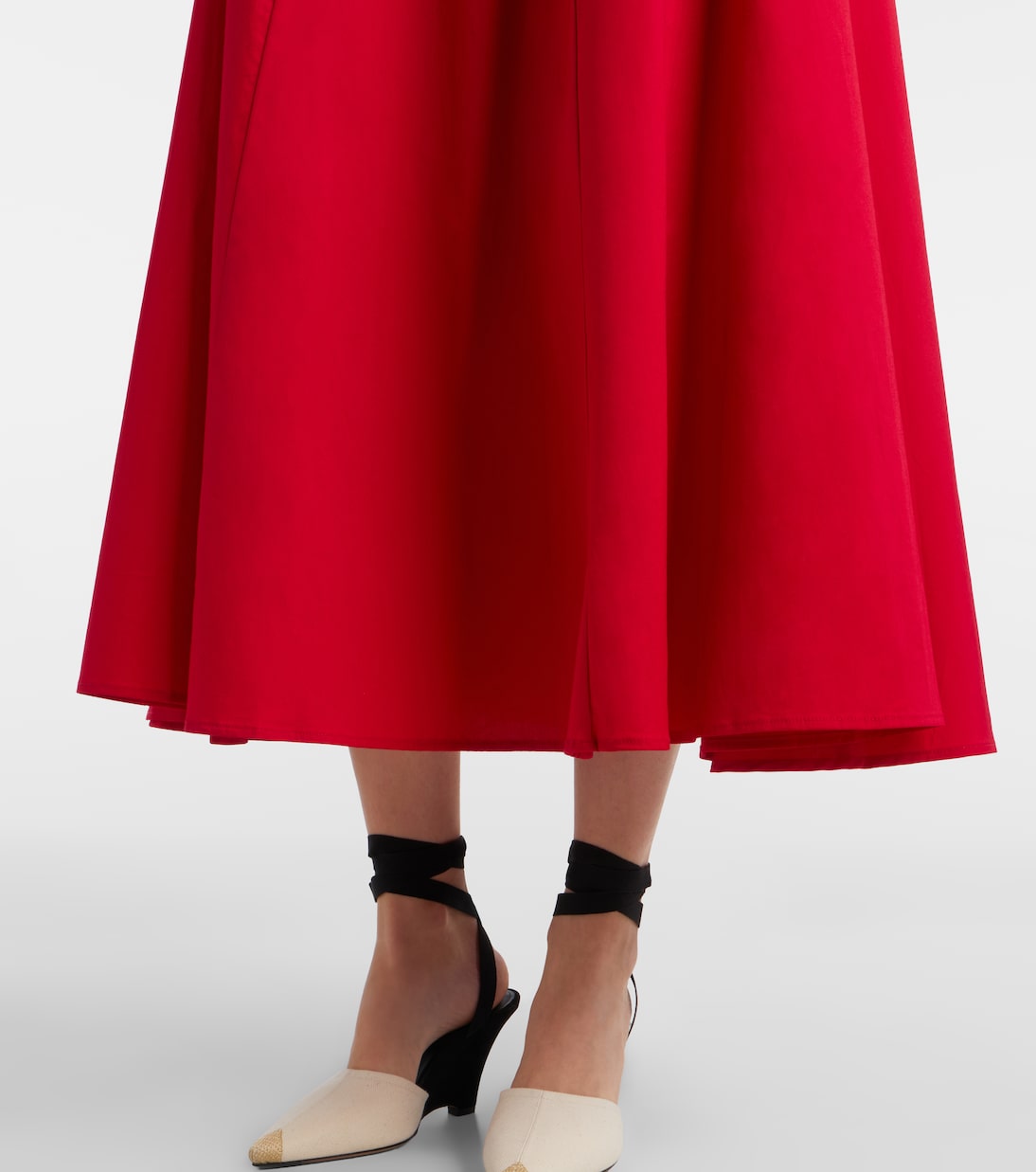 Vestido midi Gwen de popelín de algodón | Staud