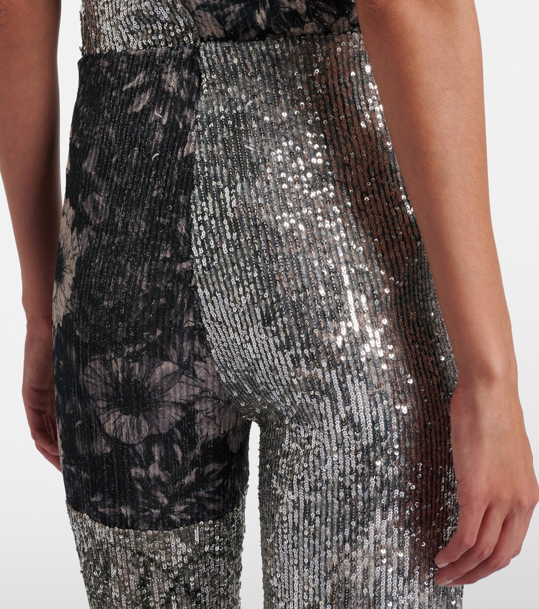 Sequined patchwork slim pants | Maison Margiela