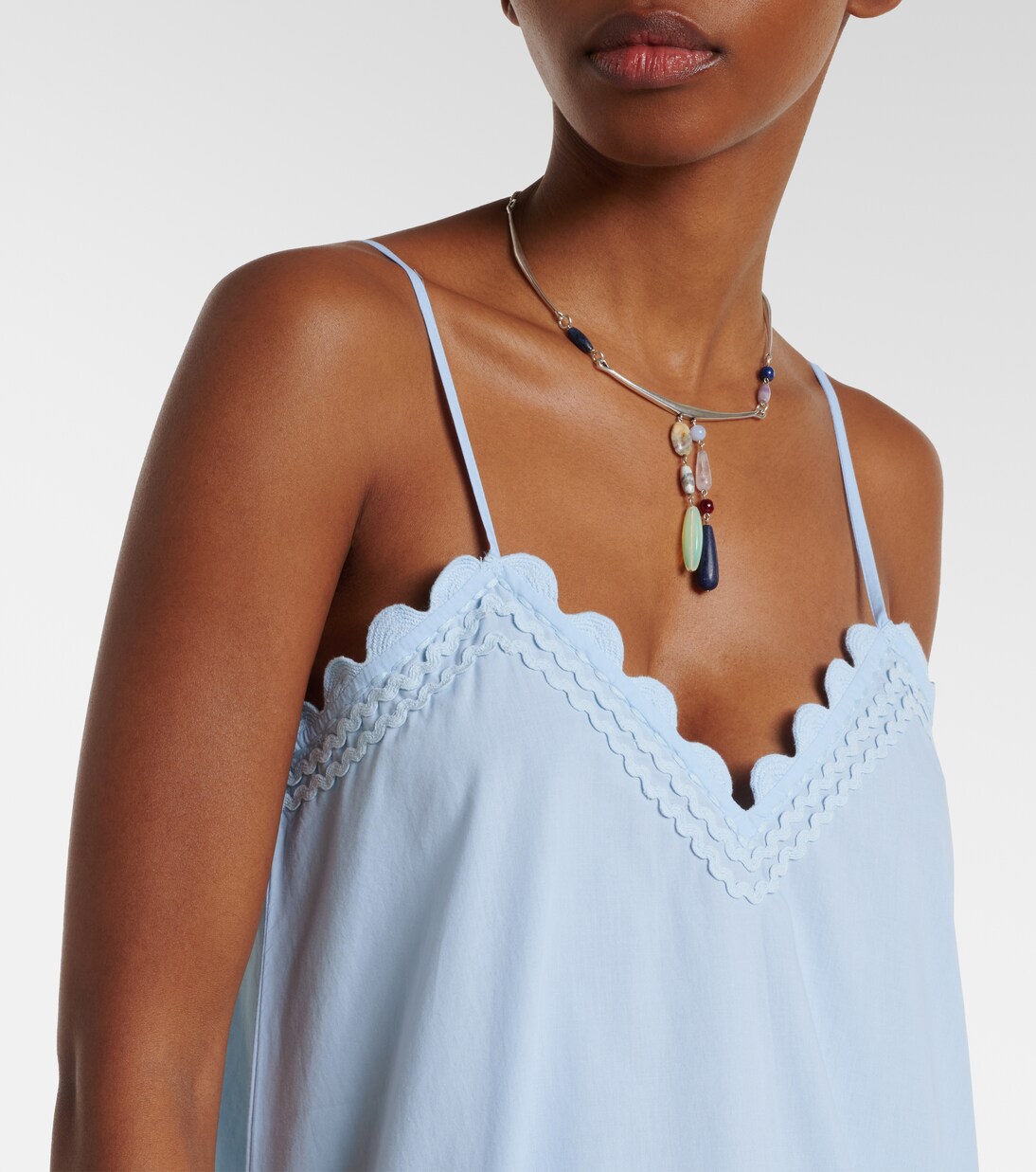 Abito midi in cotone con ricamo | Juliet Dunn