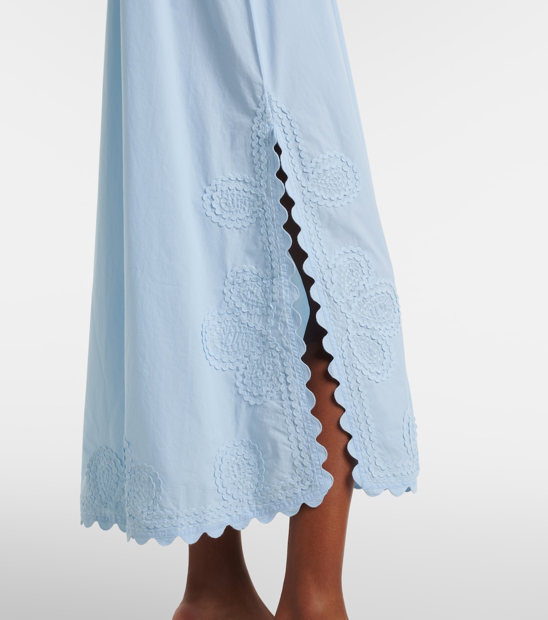 Abito midi in cotone con ricamo | Juliet Dunn