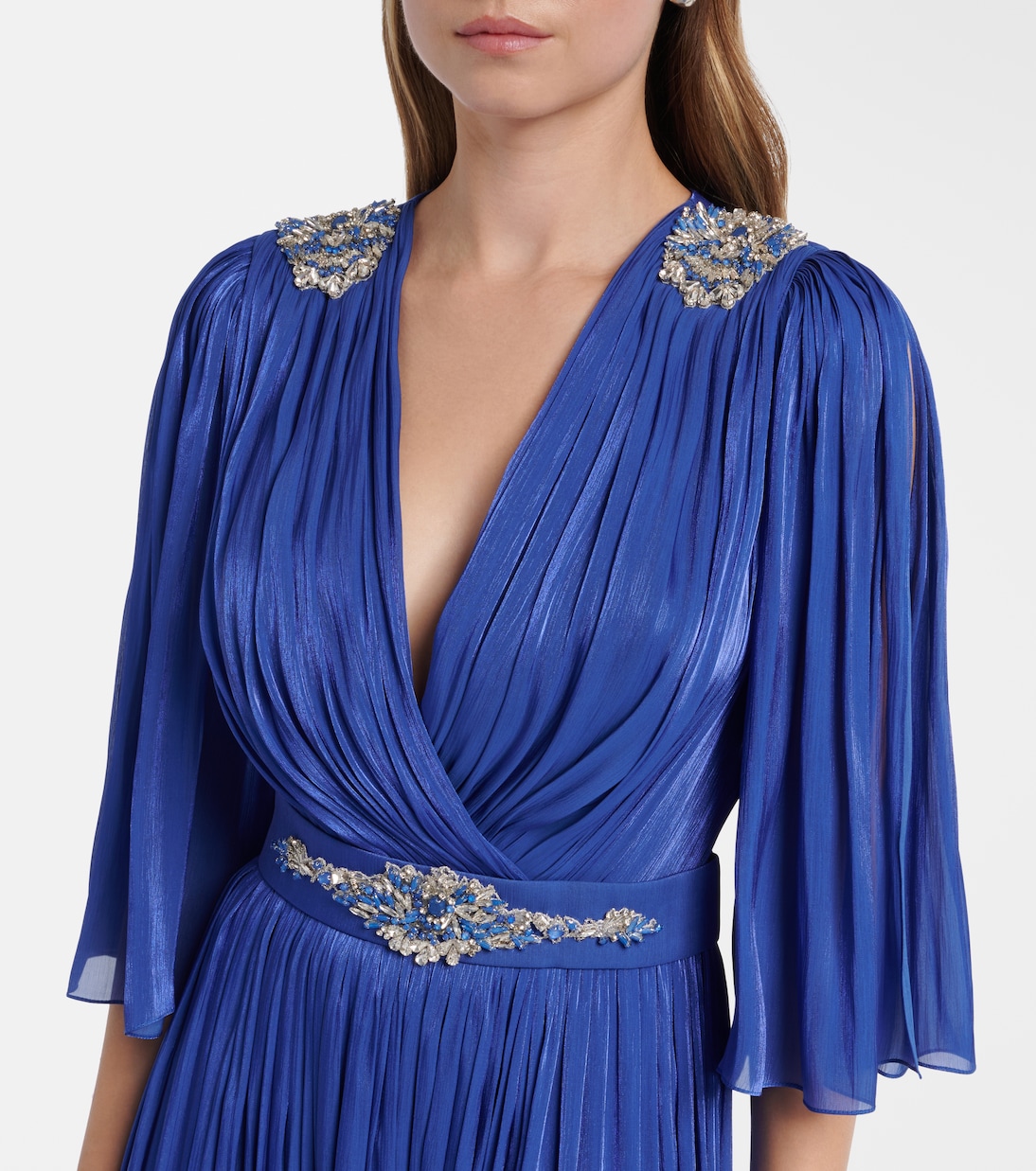 Verzierte Robe aus Lurex-Georgette | Costarellos