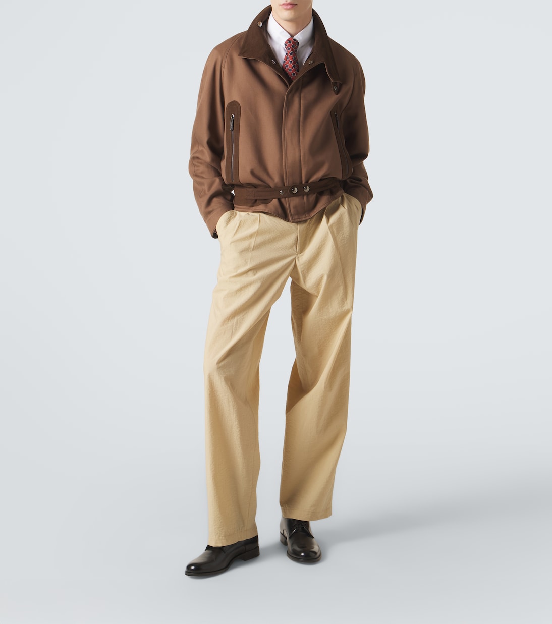 Cotton-blend straight pants | Giorgio Armani