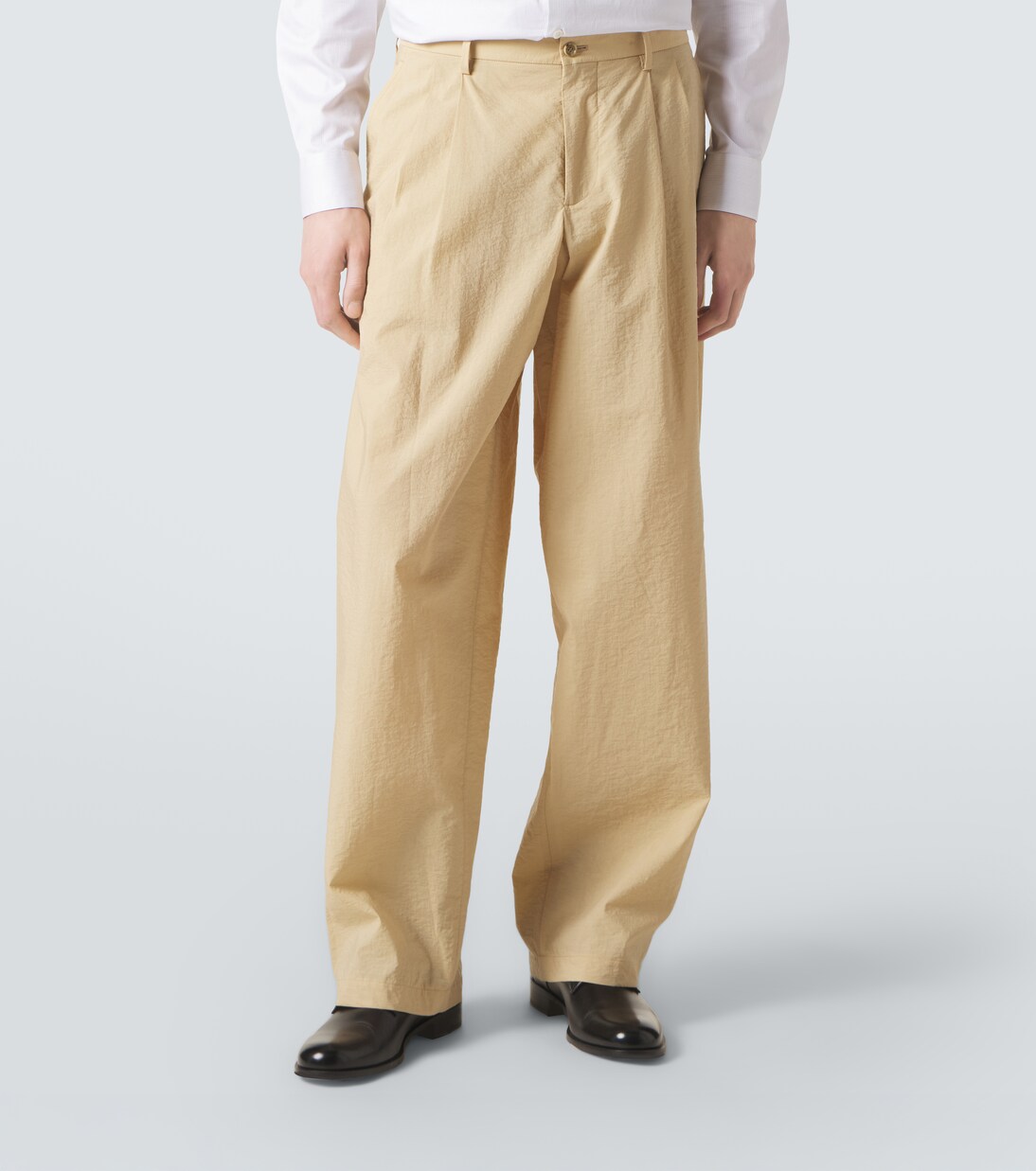 Cotton-blend straight pants | Giorgio Armani