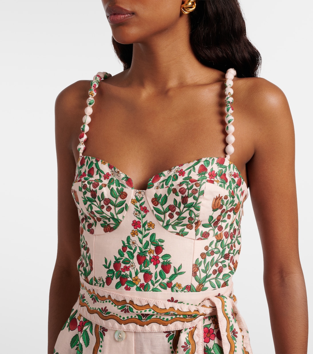 Combi-short Fruit Beauty Scarf en lin à fleurs | Farm Rio