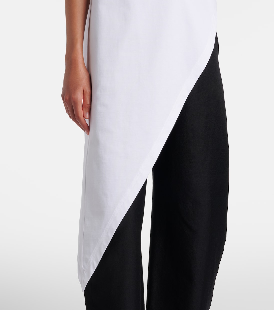 Asymmetric cotton jersey T-shirt | Alaïa