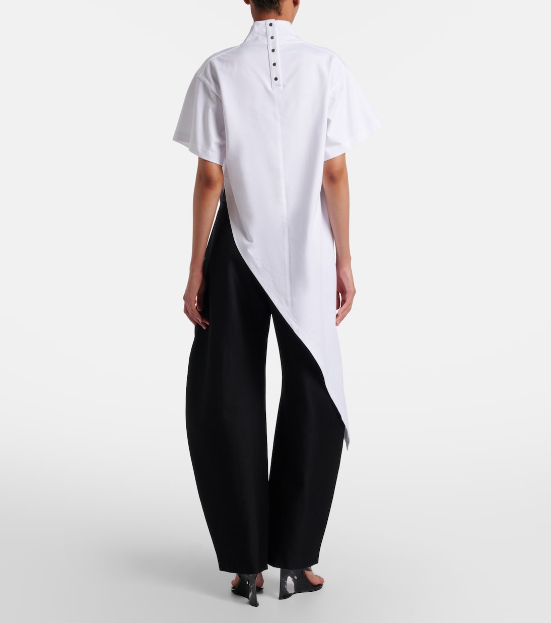 Asymmetric cotton jersey T-shirt | Alaïa