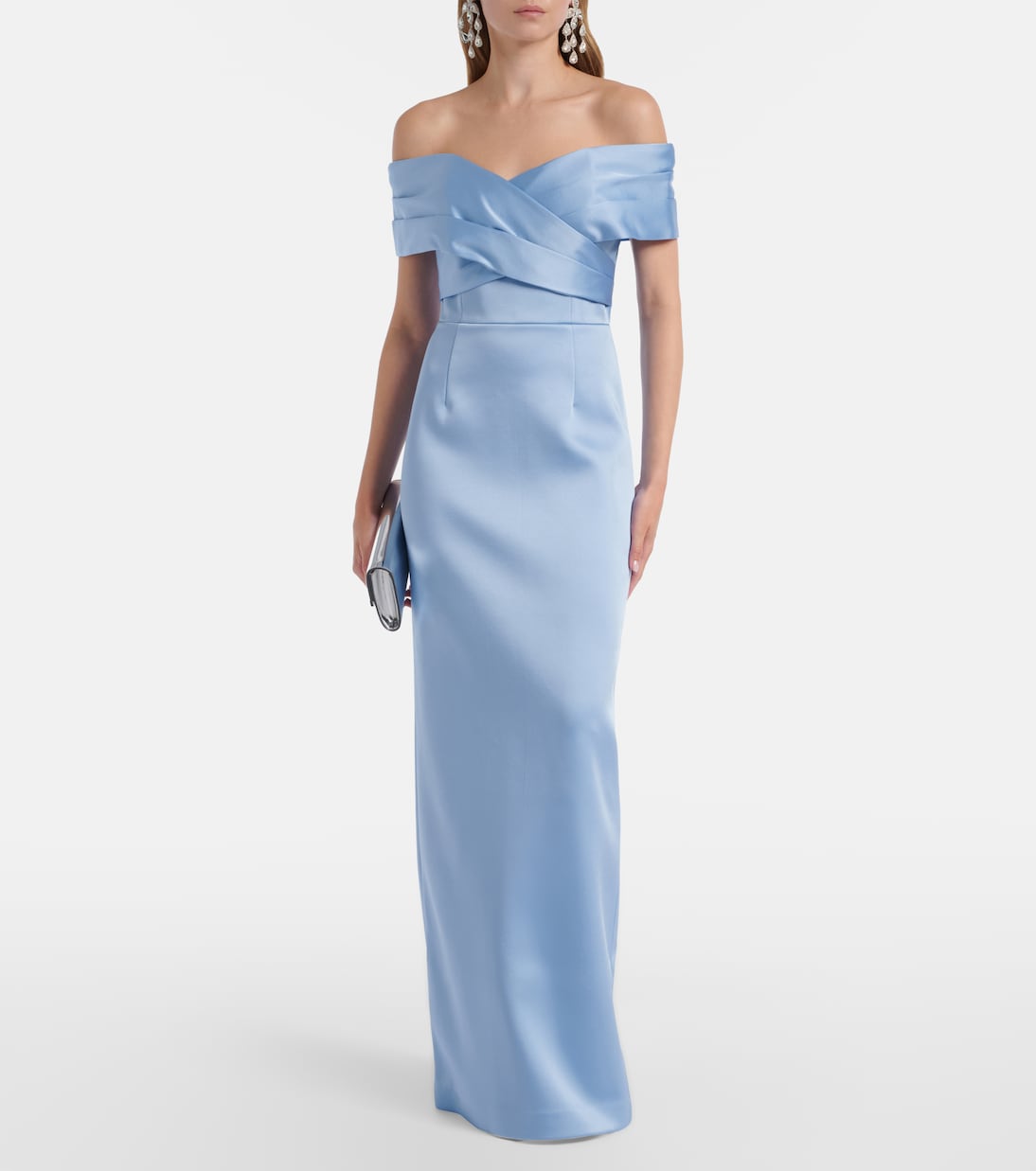 Kai off-shoulder satin gown | Rebecca Vallance