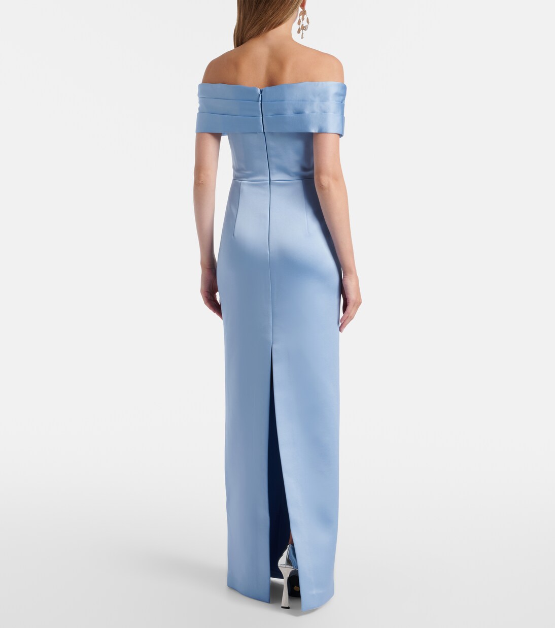 Kai off-shoulder satin gown | Rebecca Vallance