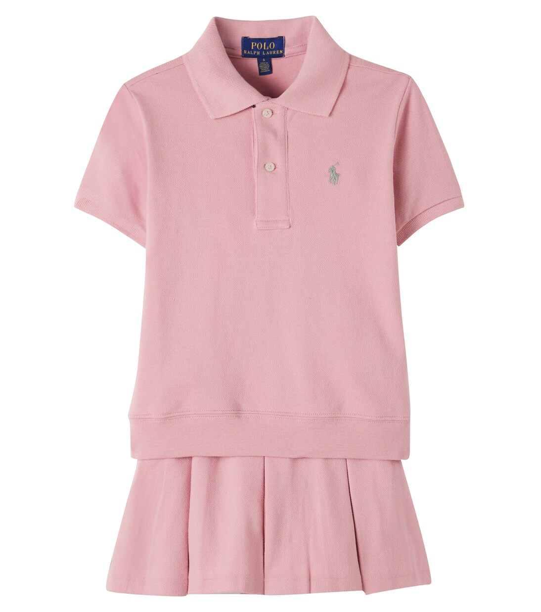 Set aus Polohemd und Rock aus Baumwoll-Piqué | Polo Ralph Lauren Kids