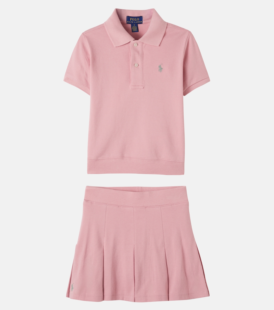 Set aus Polohemd und Rock aus Baumwoll-Piqué | Polo Ralph Lauren Kids