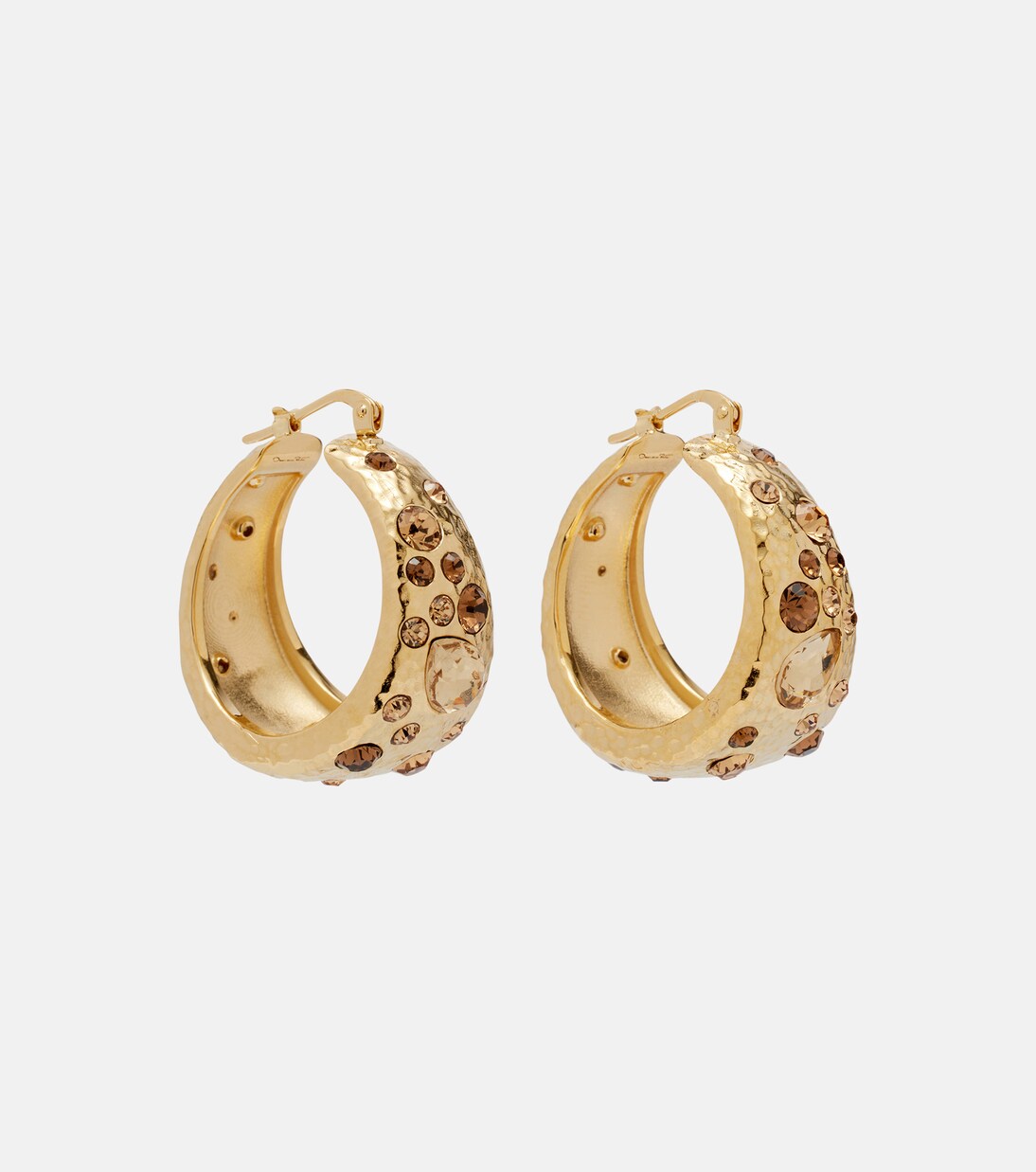 Crystal-embellished hoop earrings | Oscar de la Renta