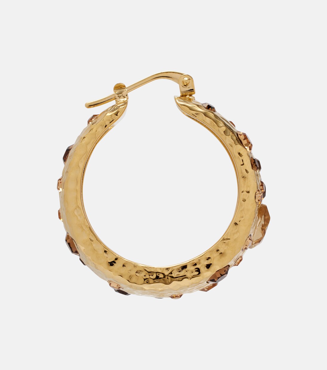Crystal-embellished hoop earrings | Oscar de la Renta