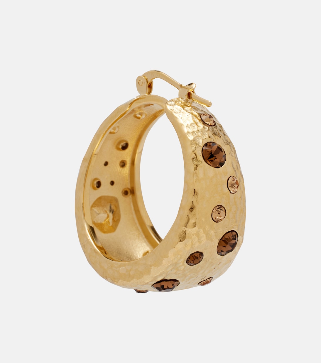 Crystal-embellished hoop earrings | Oscar de la Renta