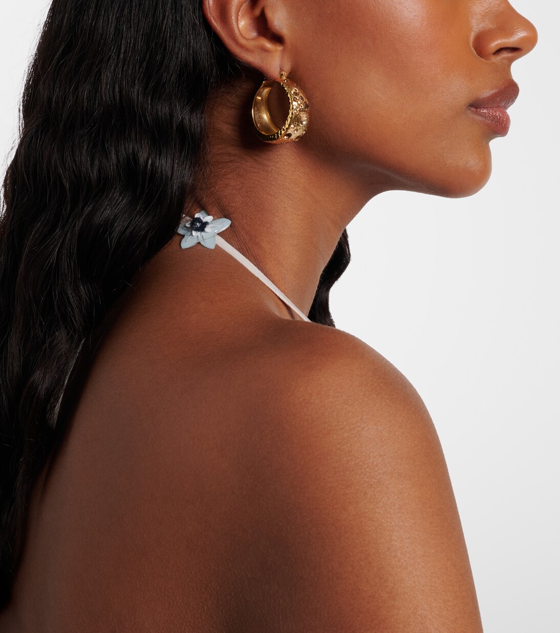 Crystal-embellished hoop earrings | Oscar de la Renta