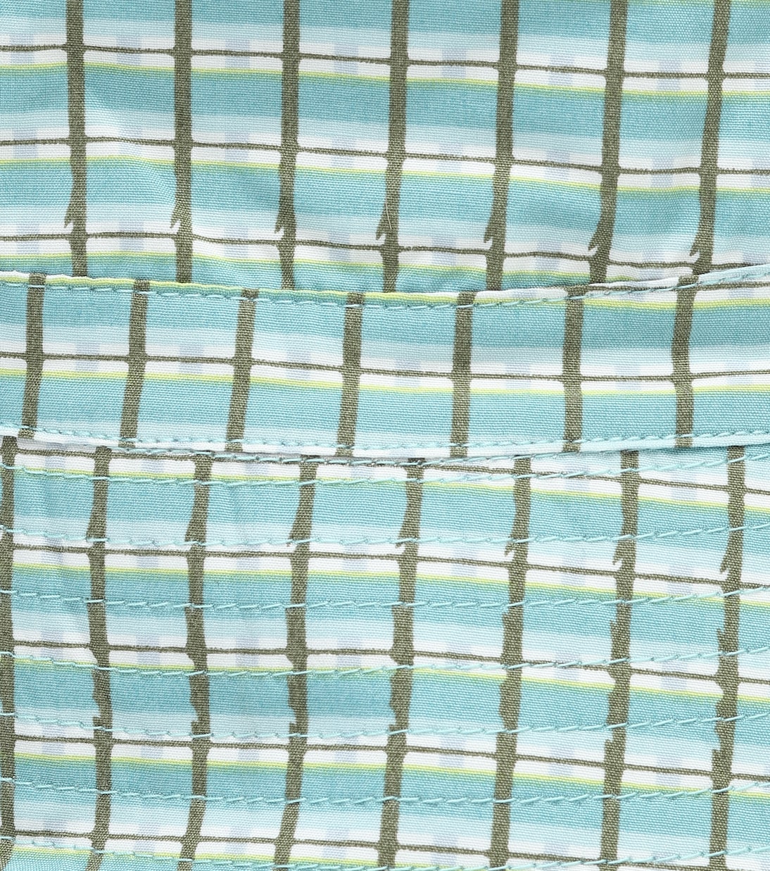 Baby Wembley checked cotton hat | Caramel