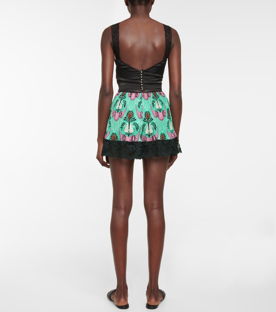 High-Rise Shorts mit Spitze | Rabanne