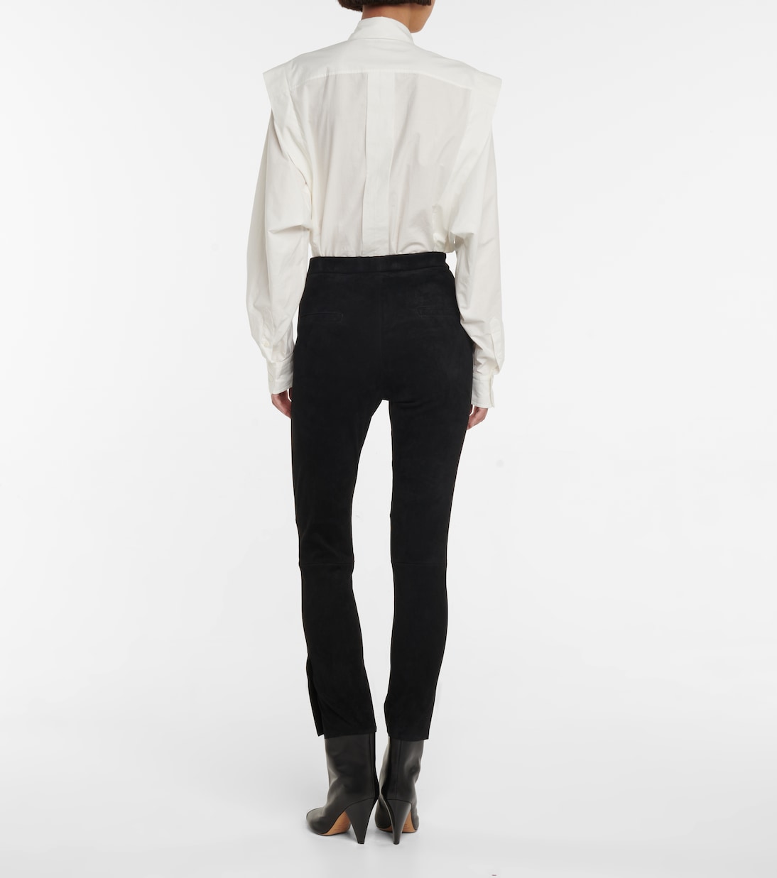High-Rise-Hose Ajuliko aus Veloursleder | Isabel Marant