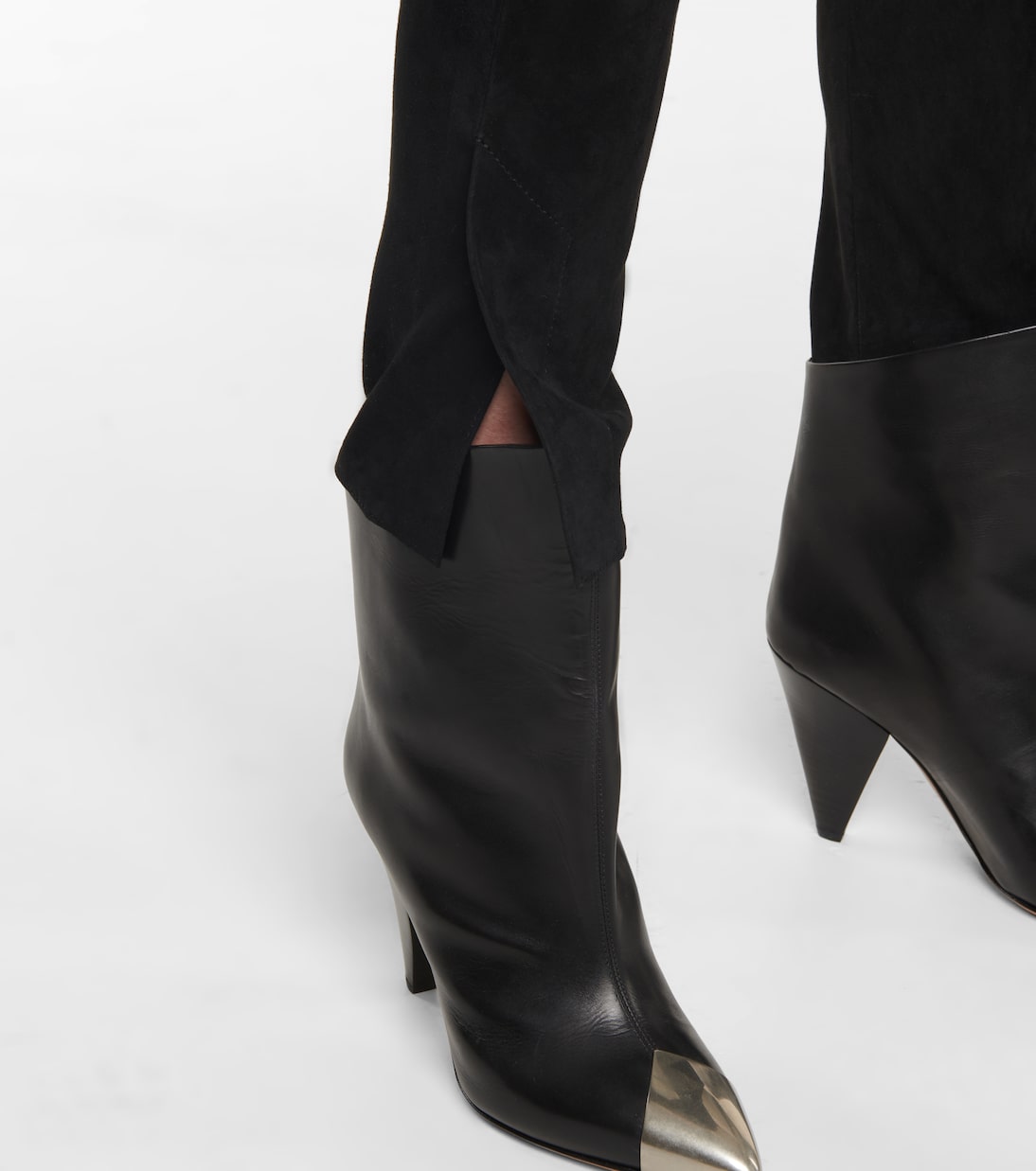 High-Rise-Hose Ajuliko aus Veloursleder | Isabel Marant