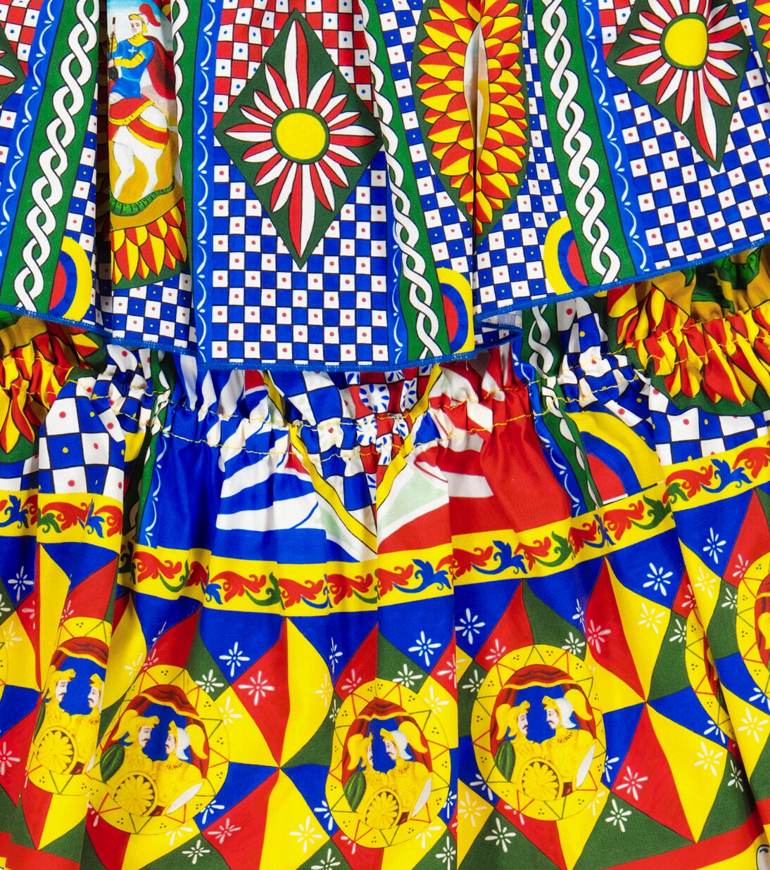 Printed cotton poplin top | Dolce&Gabbana Kids