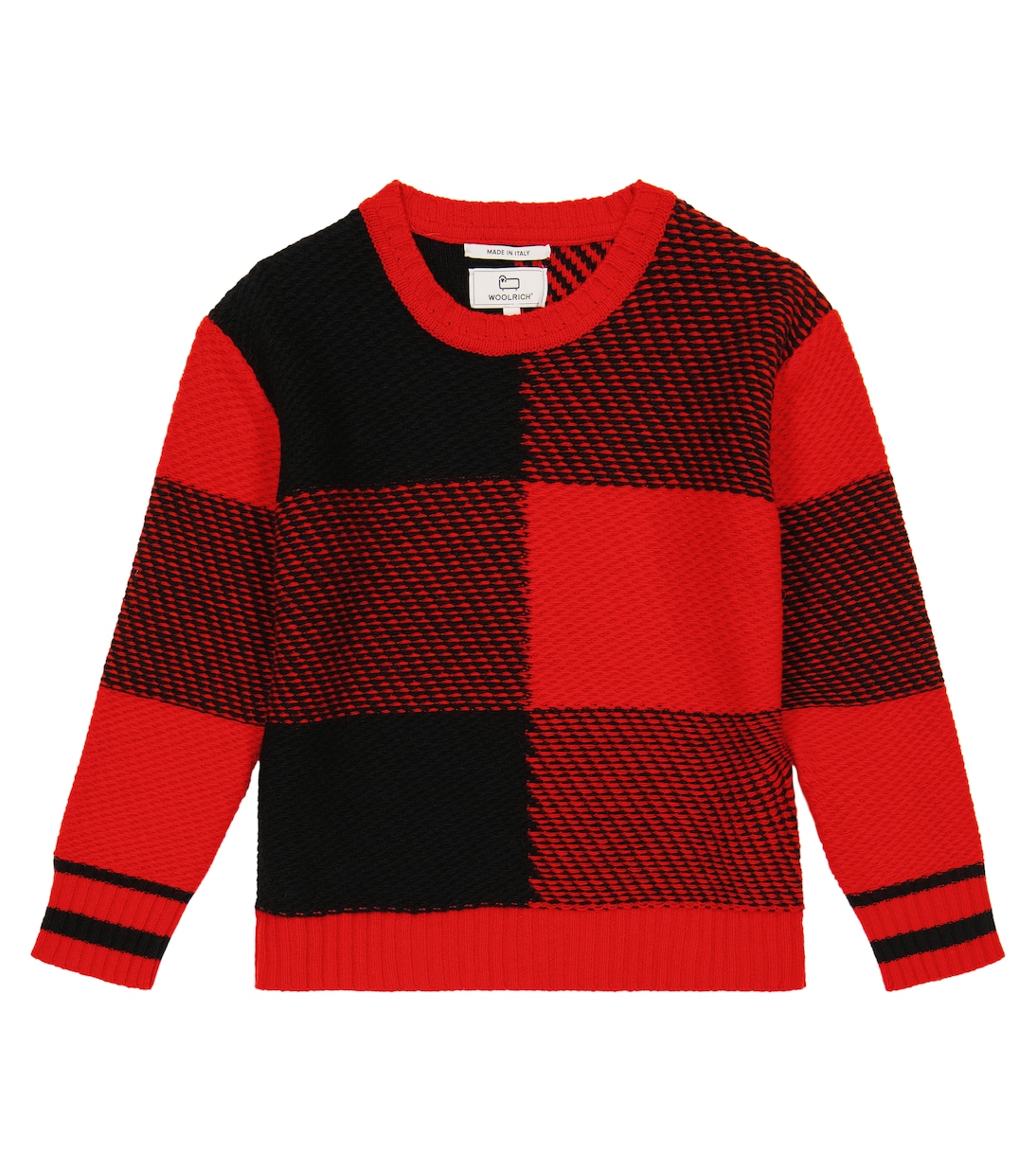 Jersey en mezcla de lana a cuadros | Woolrich Kids