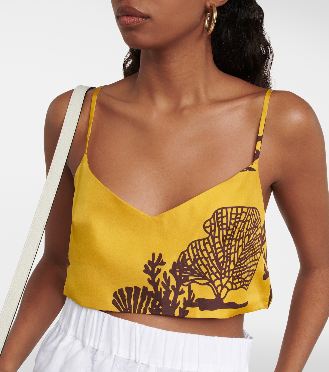 Cropped-Top Ezra aus Seide | Asceno