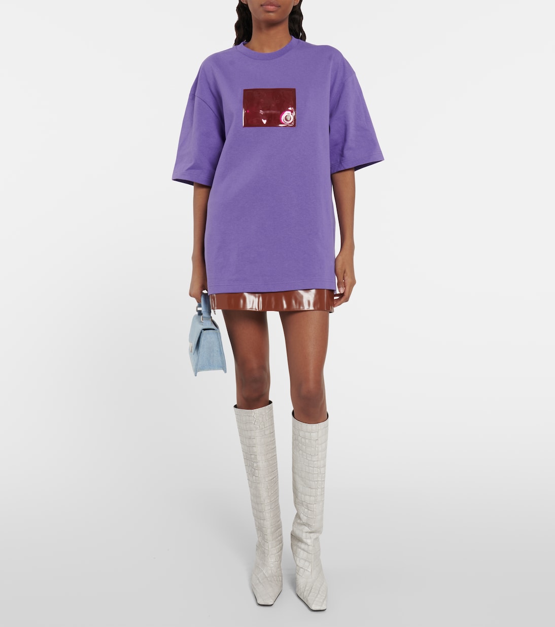 Botas altas de piel grabada | Acne Studios