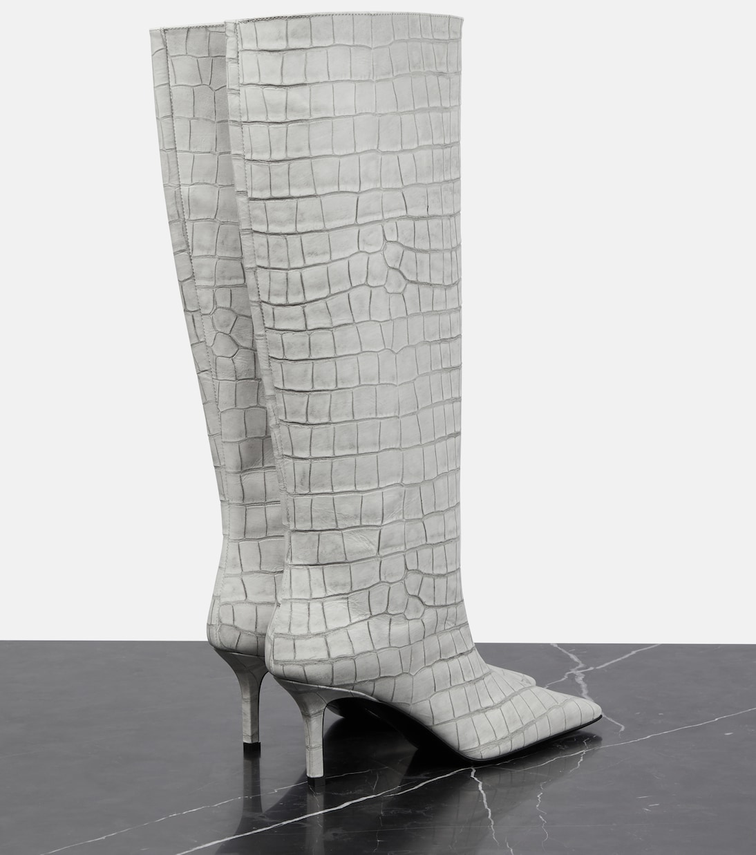 Botas altas de piel grabada | Acne Studios