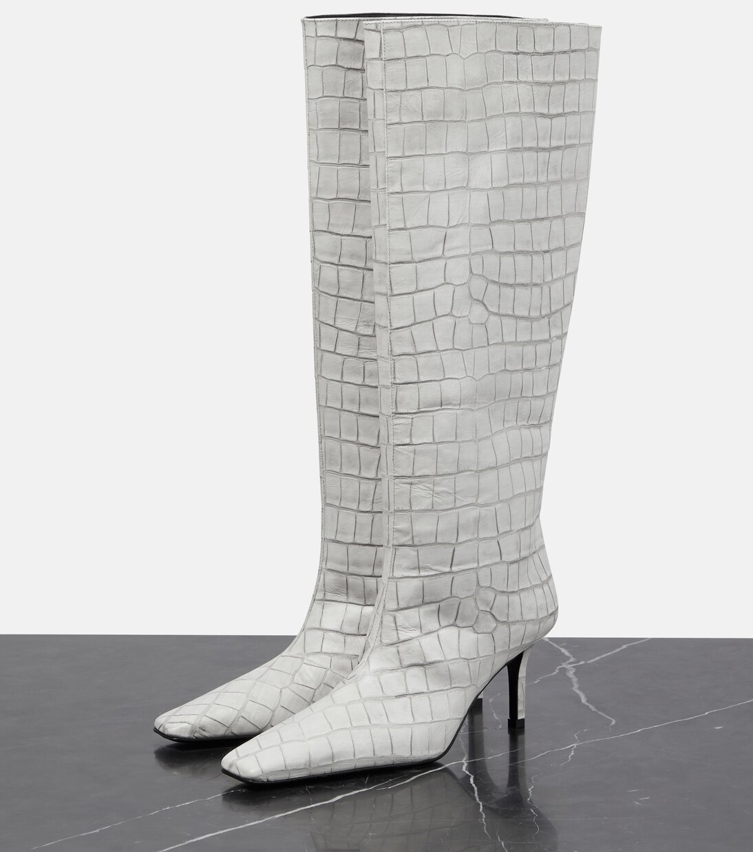 Botas altas de piel grabada | Acne Studios