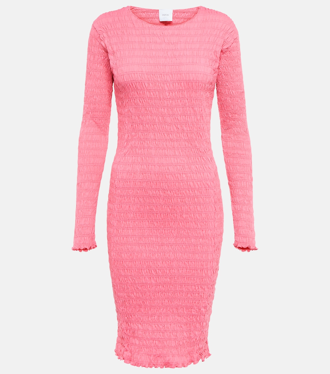 Miniabito in jersey di cotone a punto smock | Patou