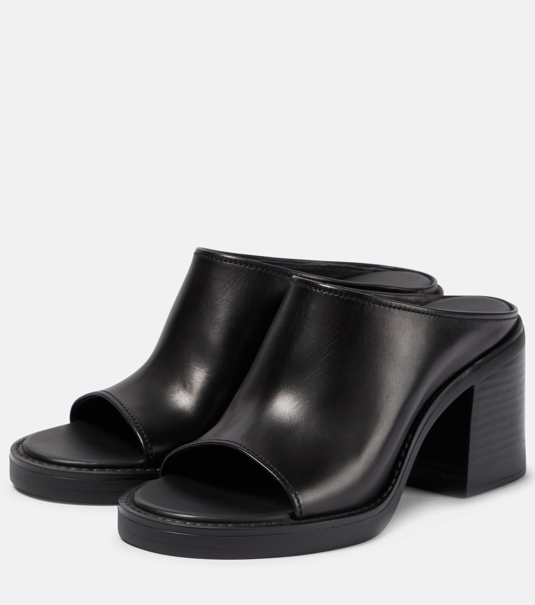 Leather mules | Miu Miu