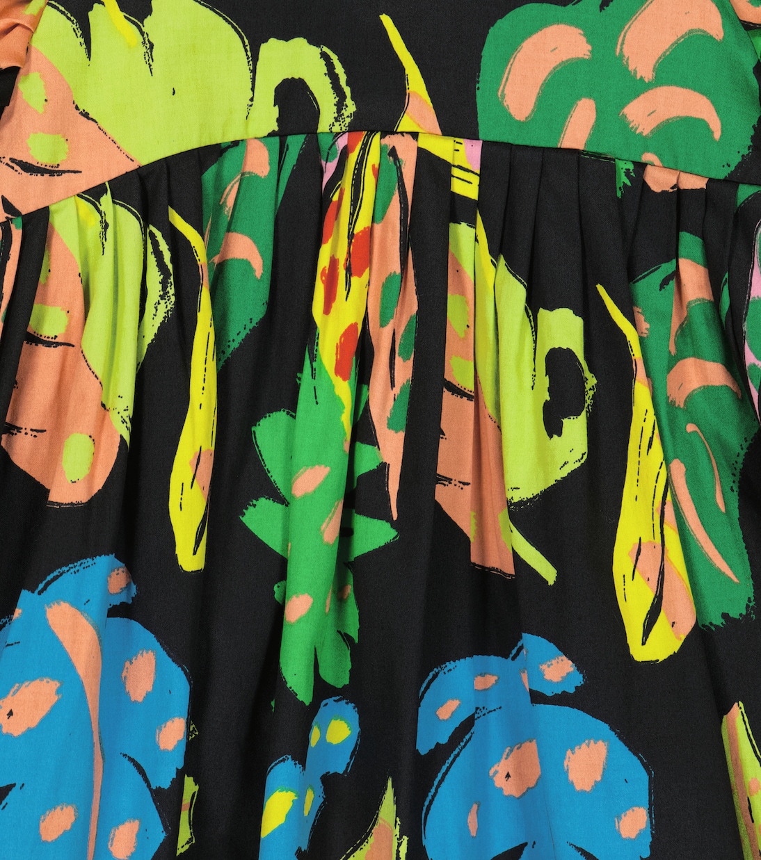 Printed puff-sleeve cotton dress | Stella McCartney Kids