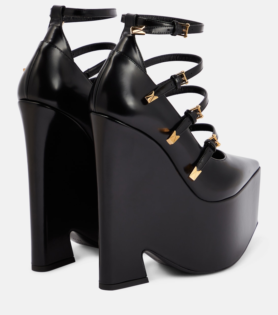 Tempest leather platform pumps | Versace