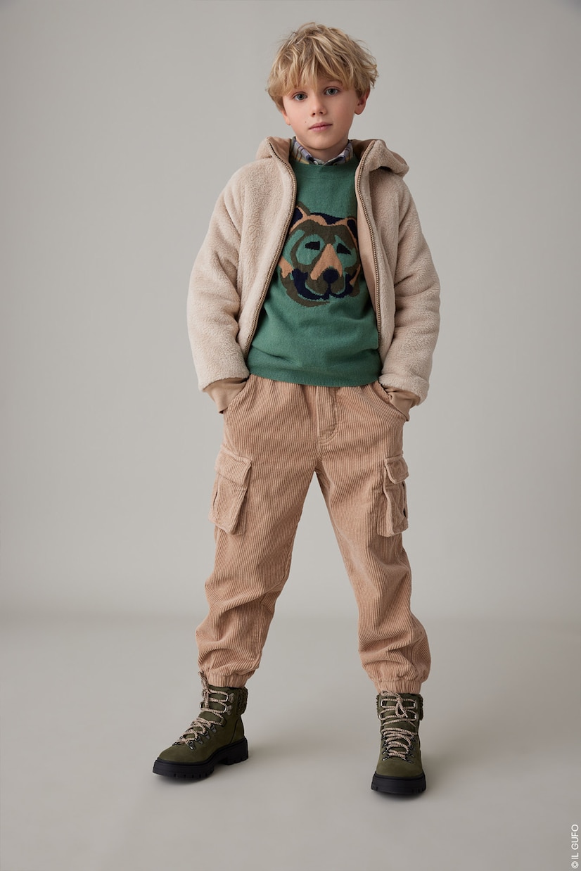 Cotton corduroy cargo pants | Il Gufo