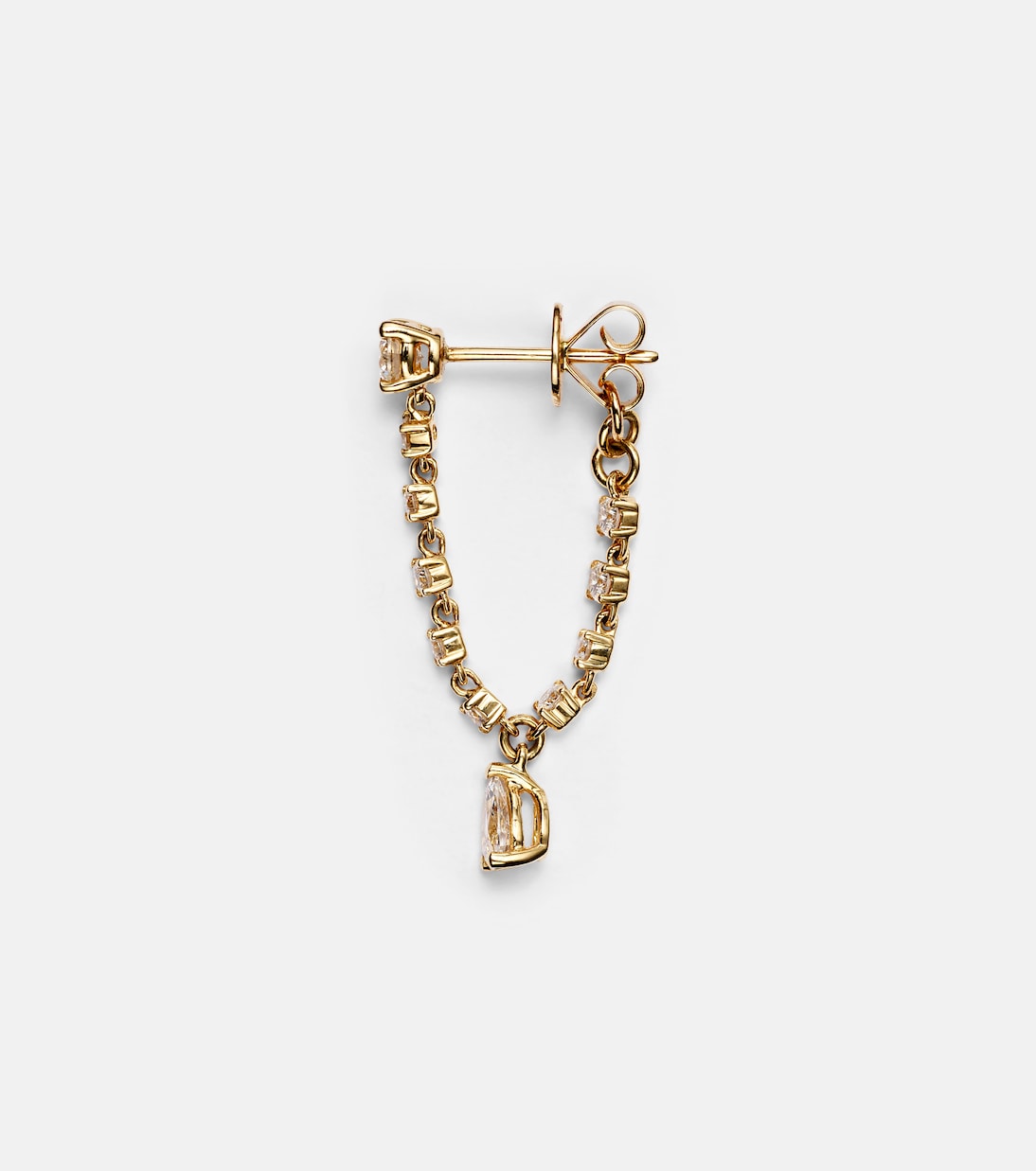 Olivia 18kt gold single earring with diamonds | Anita Ko